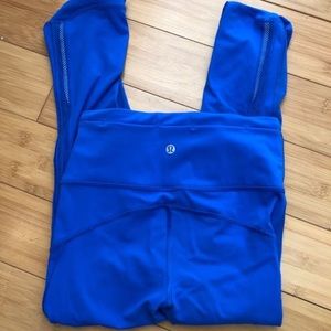 Lululemon crop royal blue legging size 6